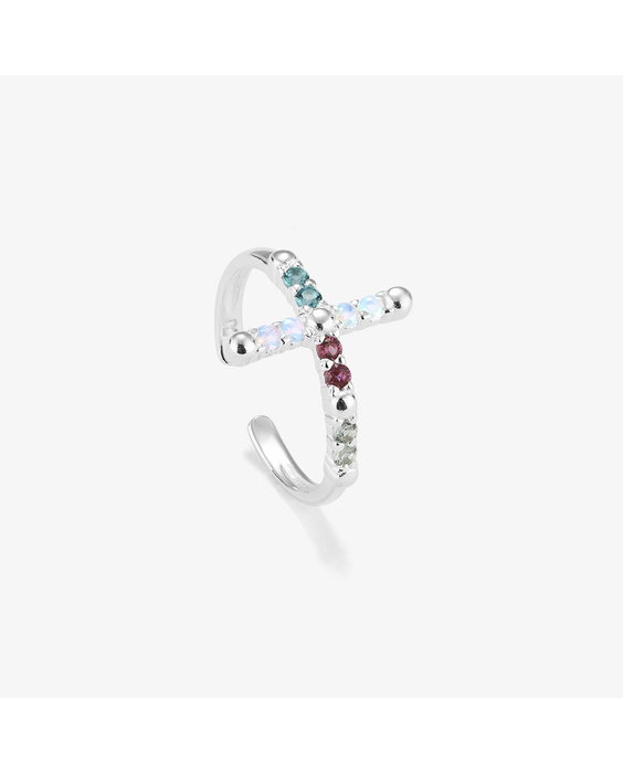 Radiant Anillo Silver con Piedras de Colores y Cruces Talla 54 Radiant Anillo Silver con Piedras de Colores y Cruces Talla 54