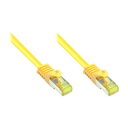 GoodConnections Cable de Red RJ45 Cat.7, 2 m, Amarillo, S/FTP, 10 Gbit/s, 600 MHz, Alcasa 8070R-020Y, Halogen Free