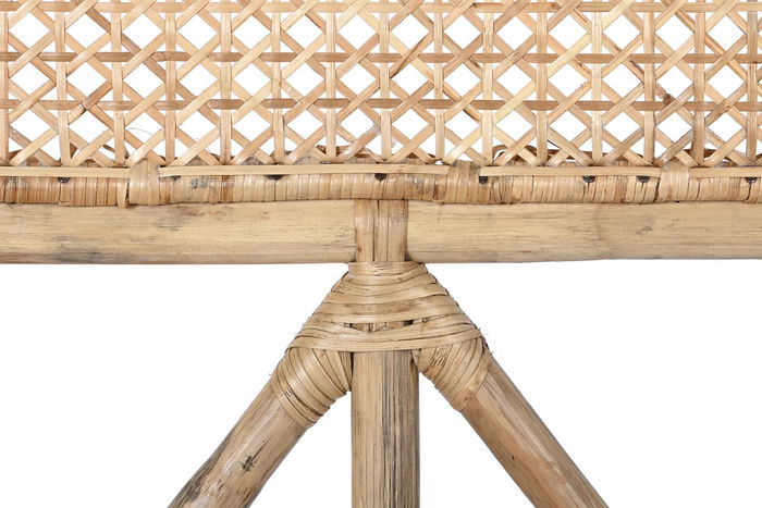 DKD Home Decor Cabecero Cama Bali1 de Ratán y Bambú Natural Marrón 4.5 x 127 x 101 cm para Cama de 80-105 cm