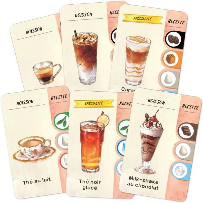 Asmodee KBGCR01FR Coffee Rush Juego de gestión para 2 o más jugadores, 30 min de juego