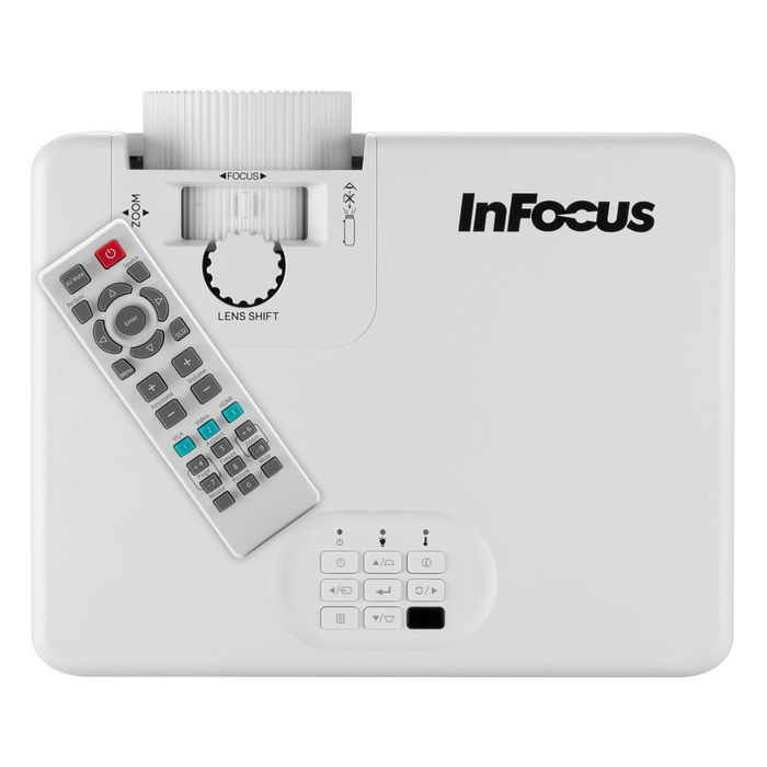 InFocus Nemesis IN1026SL - Proyector Láser Portátil, 5000 Lúmenes ANSI, Resolución WXGA 1280x800, 400000:1 Contraste, HDMI, Zoom 1.6x, 30000h, Blanco