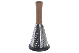 DKD Home Decor Rallador Inox Acacia 8,5x8,5x19,5 Natural