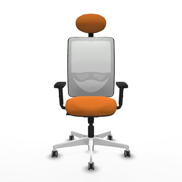 PIQUERAS Y CRESPO Silla de oficina Zulema con mecanismo Sincro, Naranja y Blanco PIQUERAS Y CRESPO Silla de oficina Zulema con mecanismo Sincro, Naranja y Blanco