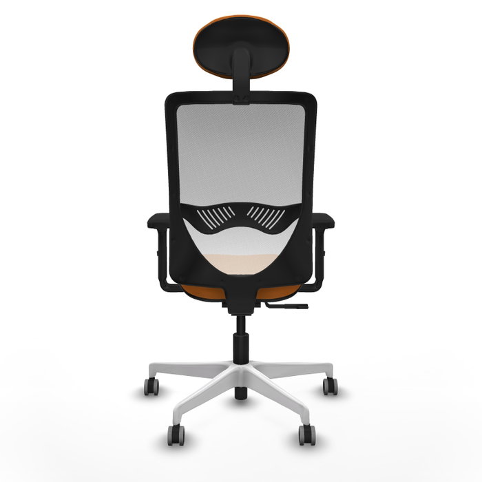 PIQUERAS Y CRESPO Silla de oficina Zulema con mecanismo Sincro, Naranja y Blanco PIQUERAS Y CRESPO Silla de oficina Zulema con mecanismo Sincro, Naranja y Blanco