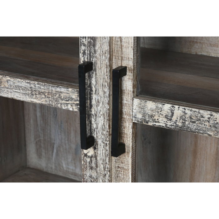 DKD Home Decor Vitrina India recycled 1c25 Blanco Marron 100 x 40 x 180 cm