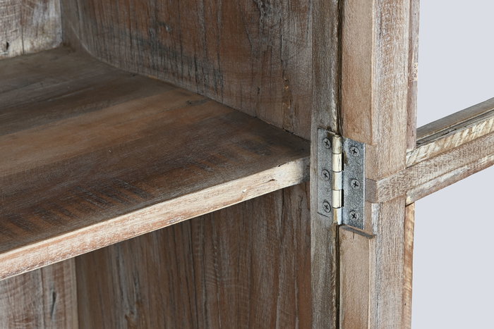 DKD Home Decor Vitrina India recycled 1c25 Blanco Marron 100 x 40 x 180 cm