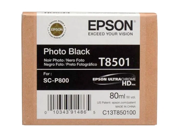 Epson Cartucho de Tinta Photo Black C13T850100 para SureColor SC-P800 Epson Cartucho de Tinta Photo Black C13T850100 para SureColor SC-P800