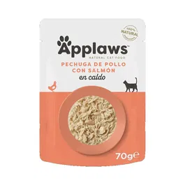 Applaws Pack 12 Sobres Comida Húmeda Gato Pechuga de Pollo y Salmón 70 gr