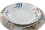 DKD Home Decor Juego de Vajilla de Porcelana de 18 Piezas con Flores Multicolor