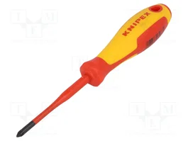 KNIPEX Destornillador aislado Pozidriv® PZ1 de 80 mm