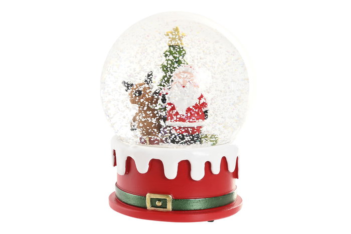 DKD Home Decor Bola Musical Navidad Tradicional Multicolor 4 Unidades 10 x 13 x 10 cm