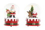 DKD Home Decor Bola de Nieve Musical de Resina y Cristal, Multicolor, Surtido de 2