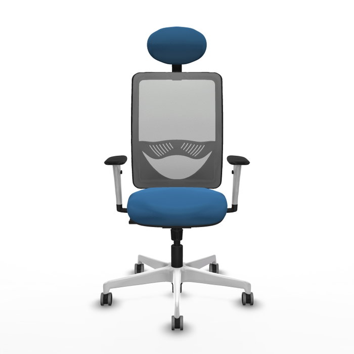 PIQUERAS Y CRESPO Silla de oficina Zulema con mecanismo Sincro, Azul claro y Gris PIQUERAS Y CRESPO Silla de oficina Zulema con mecanismo Sincro, Azul claro y Gris