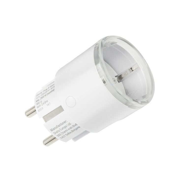 Shelly Plug S Gen3 Matter Wi-Fi Smart-Steckdose 12A Messfunktion WLAN Bluetooth blanco