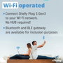 Shelly Plug S Gen3 Matter Wi-Fi Smart-Steckdose 12A Messfunktion WLAN Bluetooth blanco