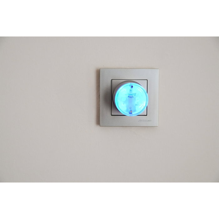 Shelly Plug S Gen3 Matter Wi-Fi Smart-Steckdose 12A Messfunktion WLAN Bluetooth blanco