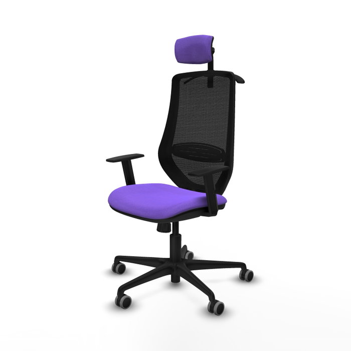 PIQUERAS Y CRESPO Silla de oficina Mardos con mecanismo Sincro, Lila y Negro PIQUERAS Y CRESPO Silla de oficina Mardos con mecanismo Sincro, Lila y Negro
