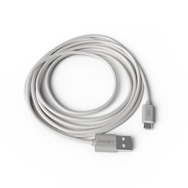 Groovy Cable USB-A a Micro USB 2m Blanco - Carga y Sincronización para Dispositivos Android, Cámaras Digitales y Más