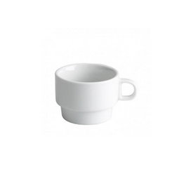 Clinic Taza 8 Moca Set de 36 tazas de porcelana blanca de 8 cl