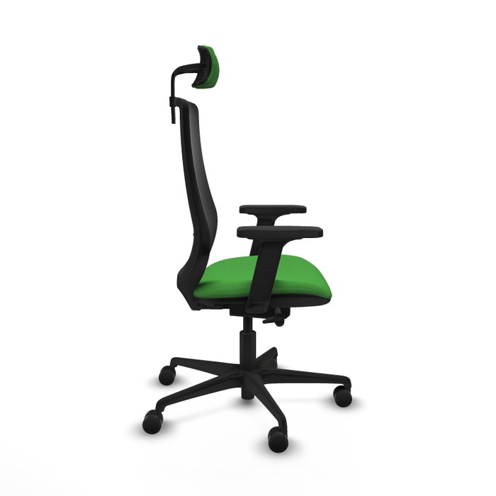 PIQUERAS Y CRESPO Silla de oficina Mardos con mecanismo Sincro/Traslack, Verde y Negro
