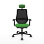 PIQUERAS Y CRESPO Silla de oficina Mardos con mecanismo Sincro/Traslack, Verde y Negro