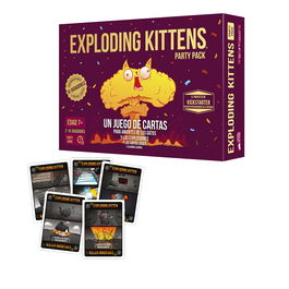 Asmodee Exploding Kittens Party Pack Ekiek04Es Juego de Cartas para Fiestas hasta 10 Jugadores