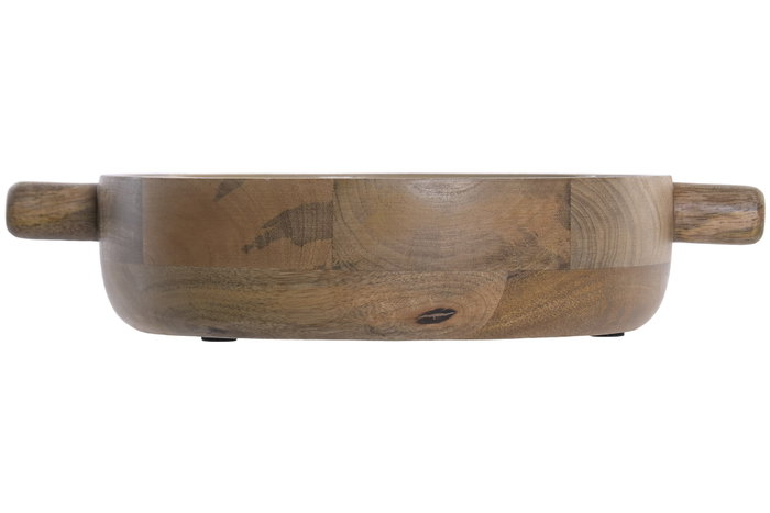 DKD Home Decor Centro de Mesa de Mango Lacado, Set de 2 Unidades, Beige y Verde