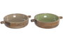 DKD Home Decor Centro de Mesa de Mango Lacado, Set de 2 Unidades, Beige y Verde