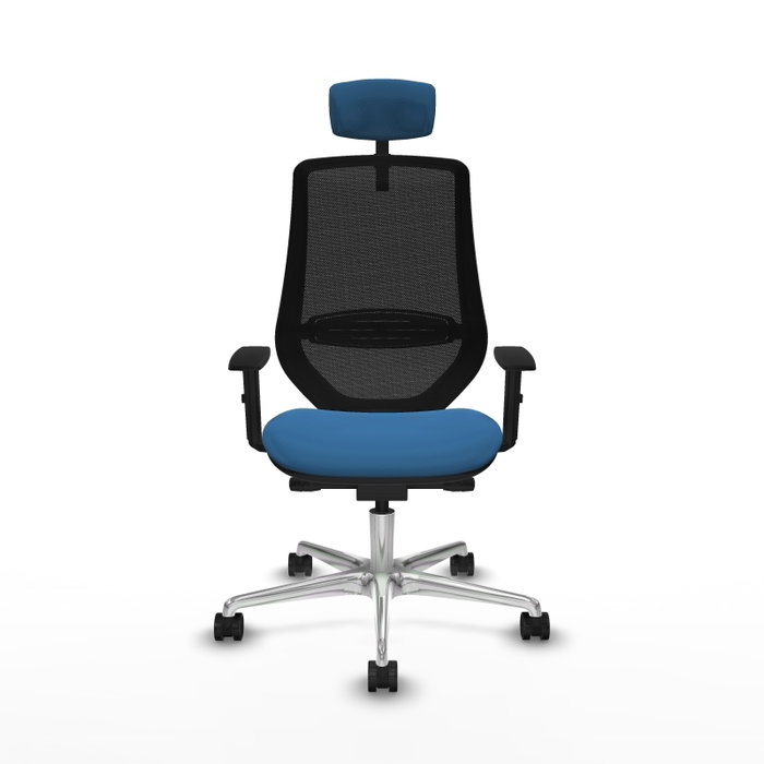 PIQUERAS Y CRESPO Silla de oficina Mardos con mecanismo Sincro/Traslack Azul claro y Negro