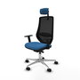 PIQUERAS Y CRESPO Silla de oficina Mardos con mecanismo Sincro/Traslack Azul claro y Negro