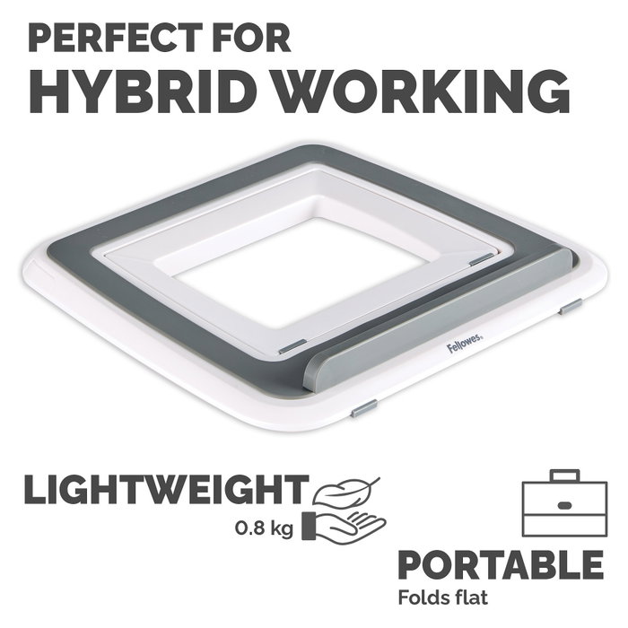 Fellowes Soporte Elevador para Portátil Spire Series Blanco y Gris para 17 pulgadas Fellowes Soporte Elevador para Portátil Spire Series Blanco y Gris para 17 pulgadas