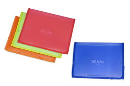 Clasificador Lomo Fuelle Pardo Studio Style Pp Fº 12 Separad. Gomas Rojo