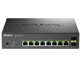 D-Link DMS-1250-10SPL Switch Gestionado L2/L3, 8 Puertos 2.5G Multi-Gigabit PoE+ (120W), 2 Puertos Combo SFP+ 10G, Montaje en Rack