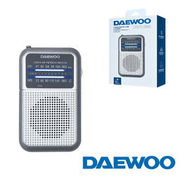 DAEWOO Radio AM/FM Silver - Receptor de ondas AM y FM