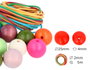 Innspiro Cuentas de madera bola colores surtidos 25mm con 5m de hilo