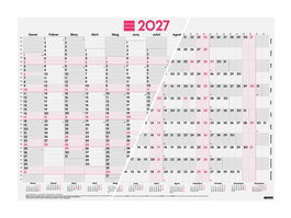 FINOCAM Calendario Póster Planificador Anual Mixto 2027 Catalán 680x485 mm