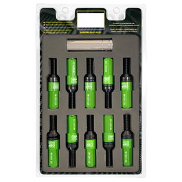 Omp Speed Juego de 20 Tornillos M12x1.25 con Protector Verde