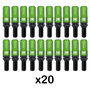 Omp Speed Juego de 20 Tornillos M12x1.25 con Protector Verde