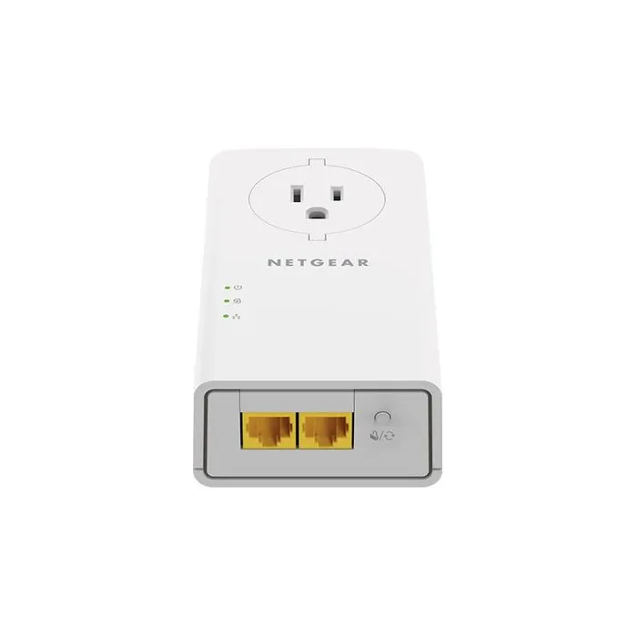 Netgear PLP2000-100FRS Adaptador Powerline Gigabit Ethernet con 2 Puertos RJ45 10/100/1000 Mbps (Paquete de 2)