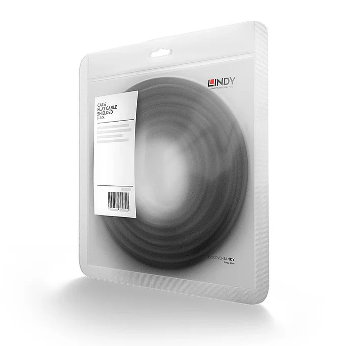 Lindy 47574 Cable de Red Ethernet LAN Cat6 U/FTP (STP) Macho-Macho RJ45, 5 m, Negro