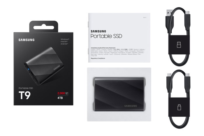 Samsung Portable SSD T9 4TB Negro