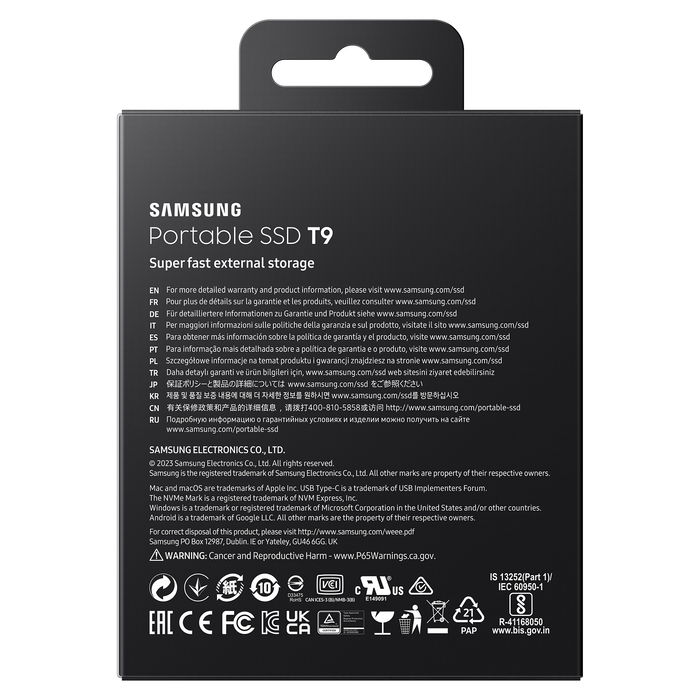 Samsung MU-PG4T0B 4TB SSD USB 3.2 Gen2 Tipo C 2000MB/s Negro