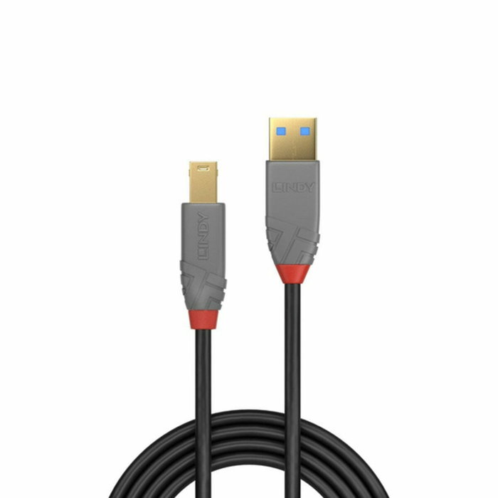 Lindy Cable USB 3.2 Gen 1 Anthra Line Tipo A a B, 5 m, Negro