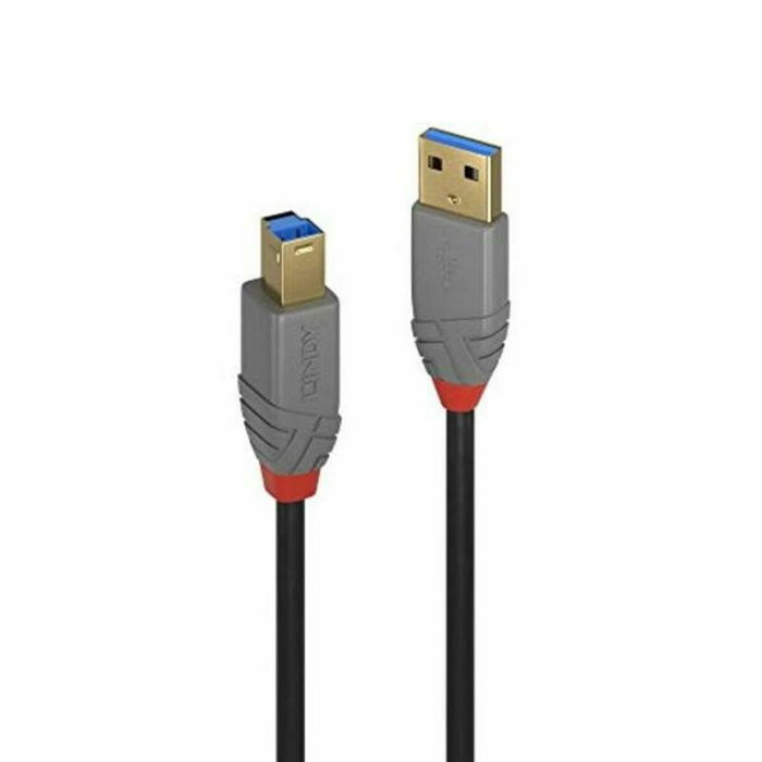 Lindy Cable USB 3.2 Gen 1 Anthra Line Tipo A a B, 5 m, Negro