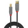 Lindy Cable USB 3.2 Gen 1 Anthra Line Tipo A a B, 5 m, Negro