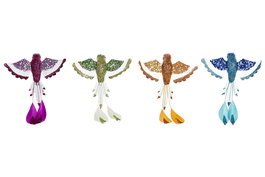 DKD Home Decor Decoración Navidad Alpina Verde Naranja 5 x 13 x 11 cm (24 Unidades)