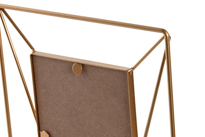 DKD Home Decor Marco de Fotos Glam 10x15 cm Dorado de Metal y Cristal - Pack de 6 Unidades