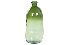DKD Home Decor Jarrón Urban C463 Verde Oscuro Cristal Reciclado 34 x 73 x 34 cm