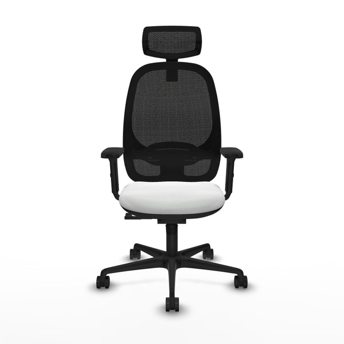 PIQUERAS Y CRESPO Silla de oficina Cilanco con mecanismo Sincro, Blanco y Negro PIQUERAS Y CRESPO Silla de oficina Cilanco con mecanismo Sincro, Blanco y Negro