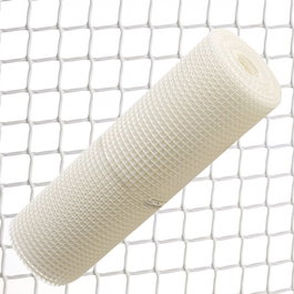 WOLFPACK LINEA PROFESIONAL Malla de Plástico Blanca de Cuadros 10x10 mm, Rollo de 25 Metros
